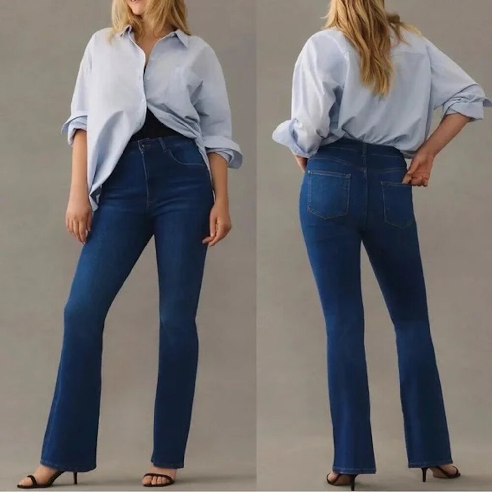 Pilcro Indigo Flare & Wide Leg Jeans - Picture 2 of 7